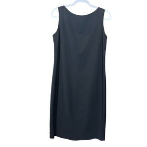 Lauren Ralph Lauren Womens Black WOOL Sleeveless Shift Dress Classic Staple 10